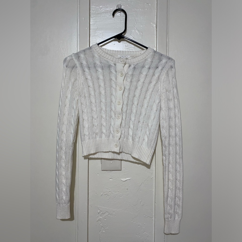 Full Tilt Long Sleeve Button Up Dainty Sweater